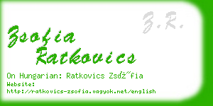 zsofia ratkovics business card